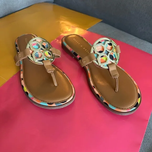 Kelly & Katie Brown Sandals with Medallion Detail - Picture 5 of 6